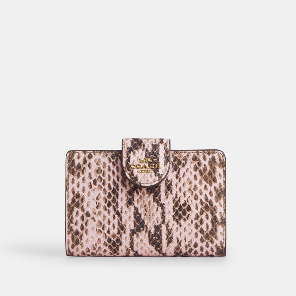 Medium Corner Zip Wallet With Gingham Print