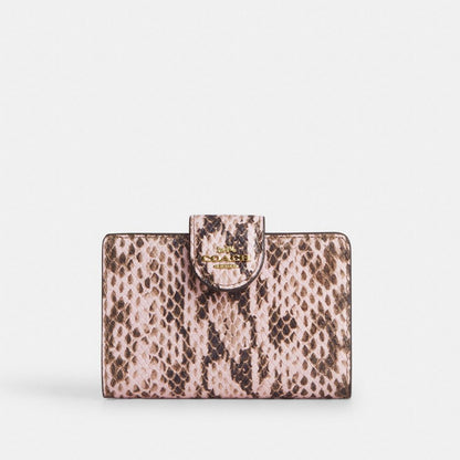 Medium Corner Zip Wallet With Gingham Print