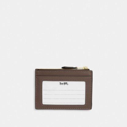 Mini Skinny Id Case In Signature Jacquard With Floral Embroidery