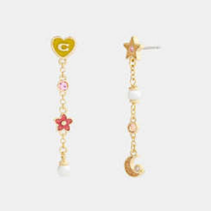 Celestial Stars And Hearts Linear Earrings
