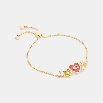 Celestial Stars And Hearts Slider Bracelet