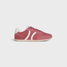 CELINE Jogger Low lace-up sneaker with Triomphe in suede and calfskin