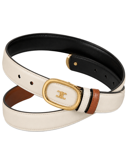 Céline reversible leather belt