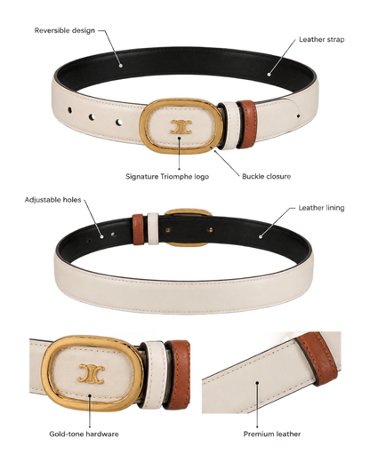 Céline reversible leather belt