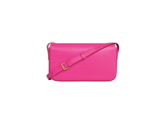 Celine Triomphe Shoulder Bag in Shiny Calfskin – Bright Pink