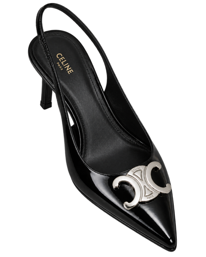 Celine Slingback Alma in Patent Calfskin