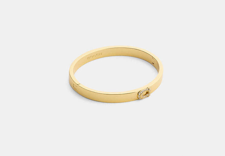 Pavé C Hinged Bangle