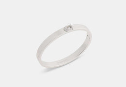 Pavé C Hinged Bangle
