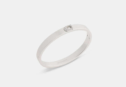 Pavé C Hinged Bangle