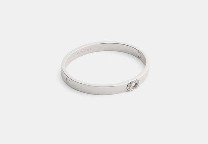 Pavé C Hinged Bangle