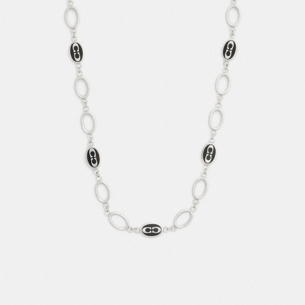 Signature Link Enamel Chain Necklace
