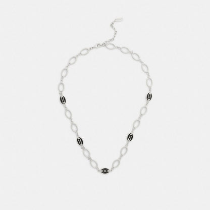 Signature Link Enamel Chain Necklace