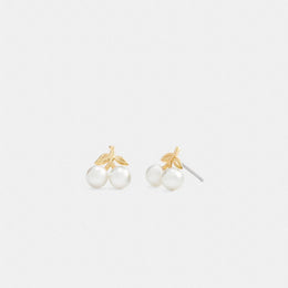 Pearl Cherry Stud Earrings