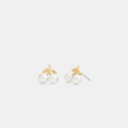 Pearl Cherry Stud Earrings