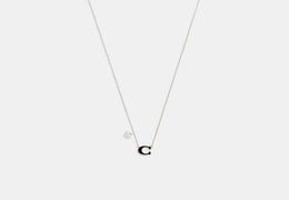 Enamel Signature Heart Charm Pendant Necklace