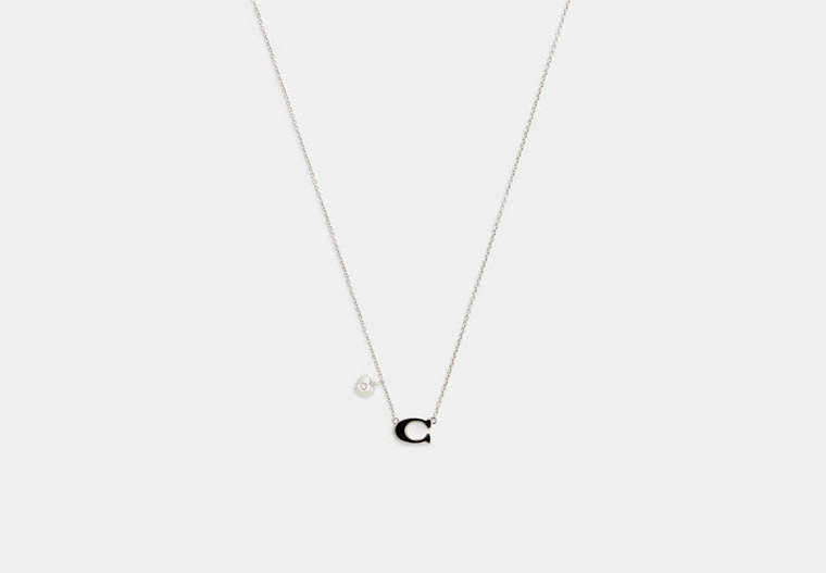 Enamel Signature Heart Charm Pendant Necklace