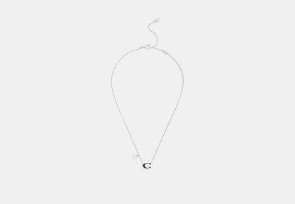 Enamel Signature Heart Charm Pendant Necklace
