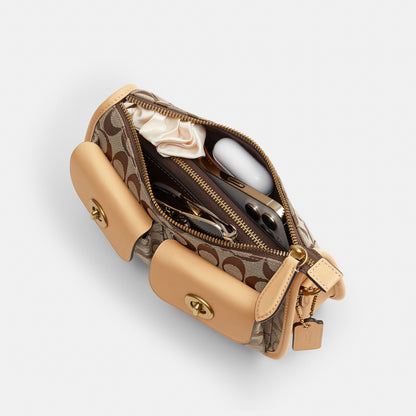 Twin Turnlock Waverly Bag In Signature Jacquard