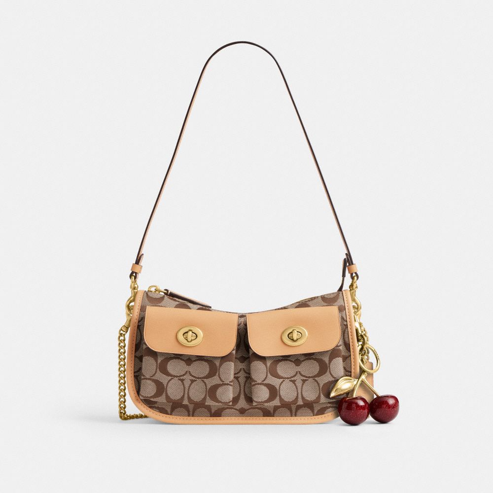 Twin Turnlock Waverly Bag In Signature Jacquard