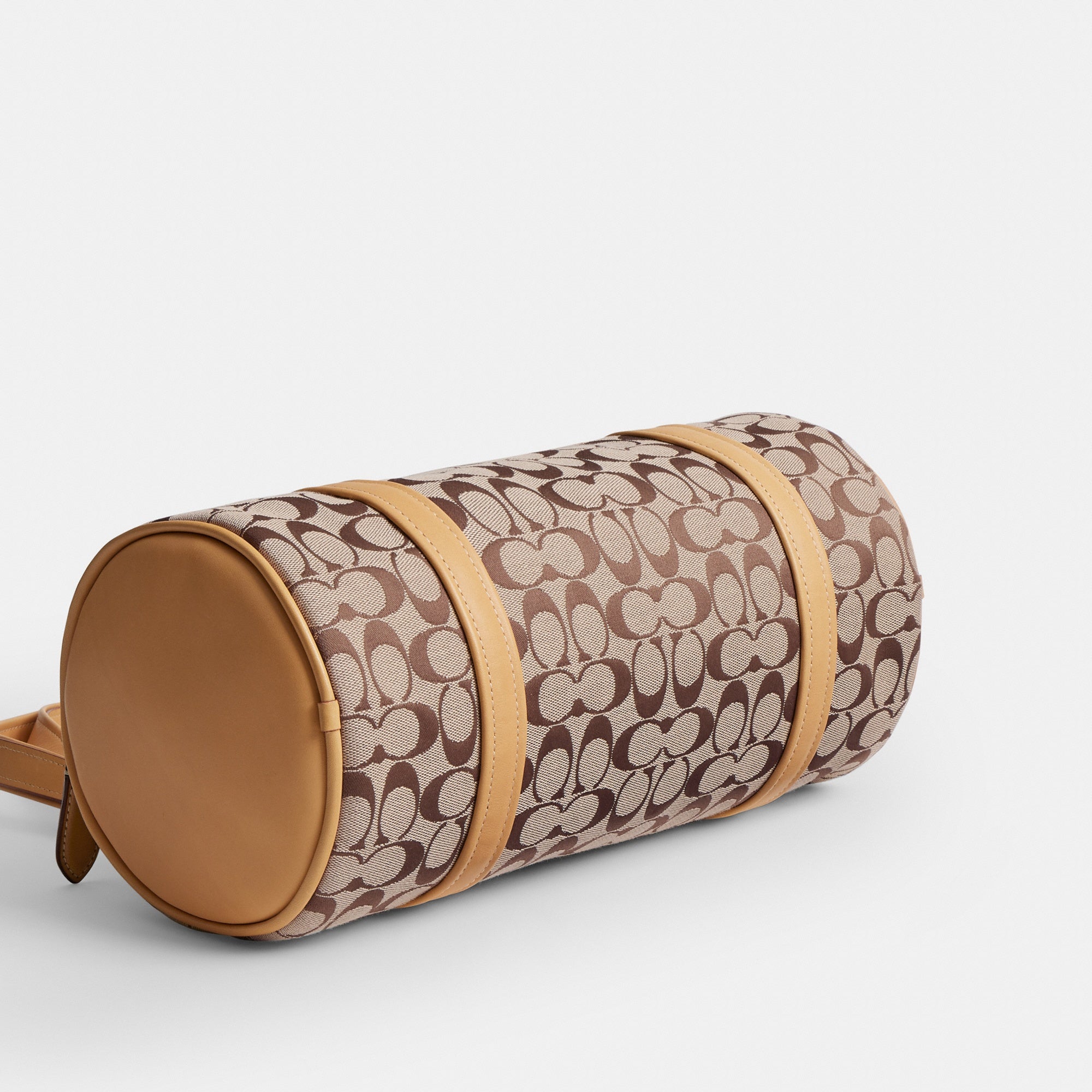 Kisslock Barrel Bag In Signature Jacquard