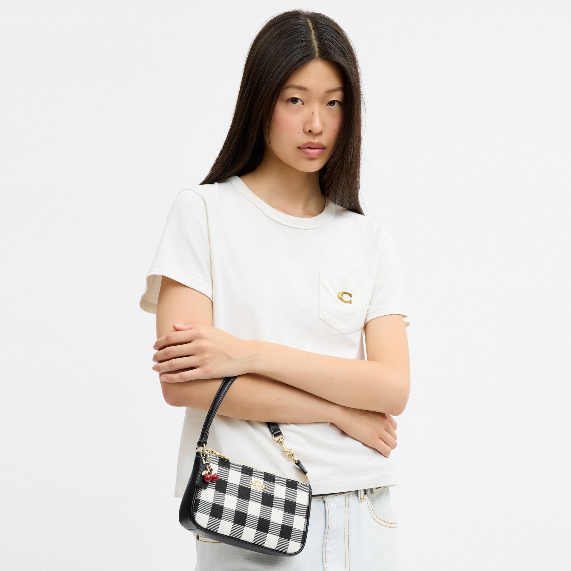 Nolita 19 With Gingham Print And Charm