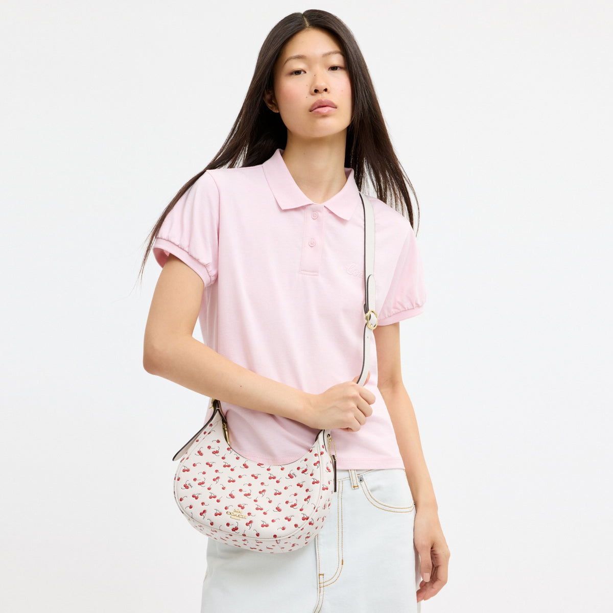 Emily Shoulder Bag With Cherry Print