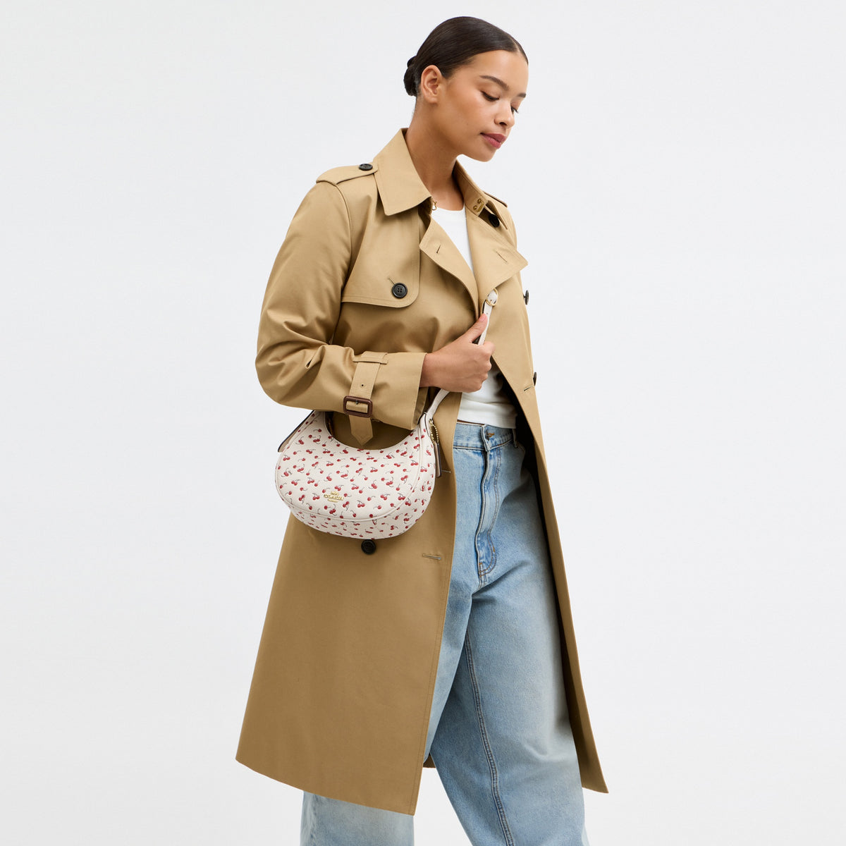 Emily Shoulder Bag With Cherry Print