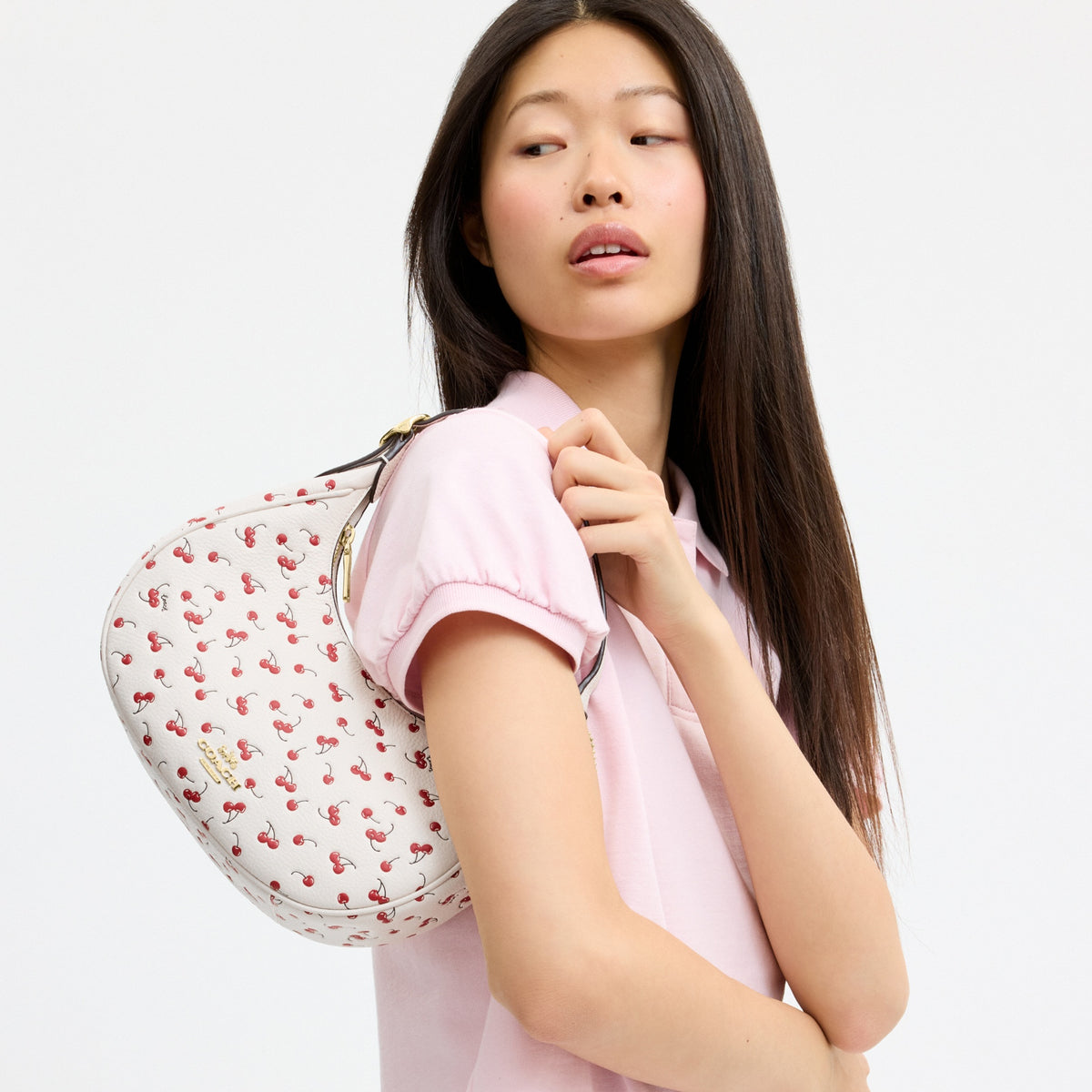 Emily Shoulder Bag With Cherry Print