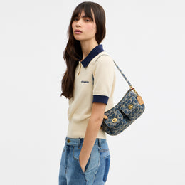 Twin Turnlock Waverly Bag In Signature Regenerative Cotton Denim