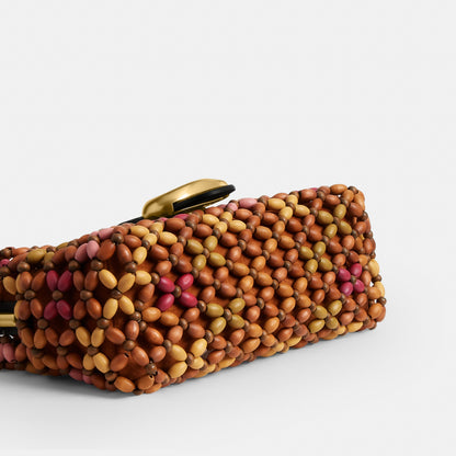 Tabby Shoulder Bag 26 With Wooden Beading