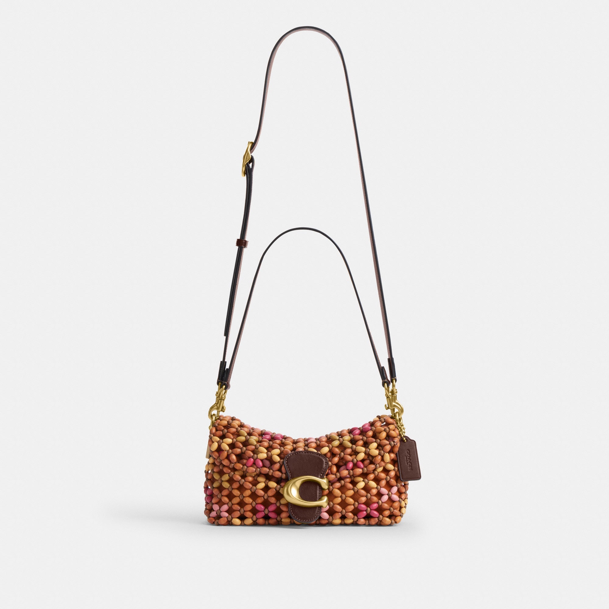 Tabby Shoulder Bag 26 With Wooden Beading