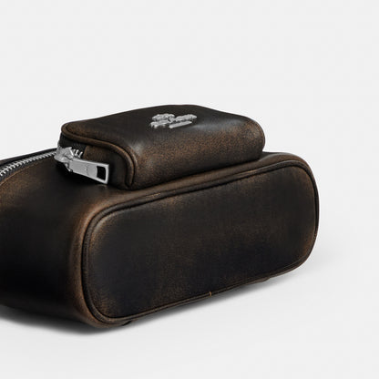 Rainer Crossbody Bag 18 With Pocket In Loved Leather