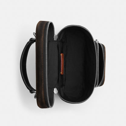 Rainer Crossbody Bag 18 With Pocket In Loved Leather