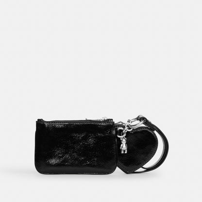 Wristlet And Heart Pouch With Charm