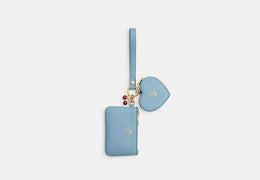 Wristlet And Heart Pouch With Charm