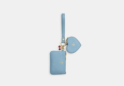 Wristlet And Heart Pouch With Charm