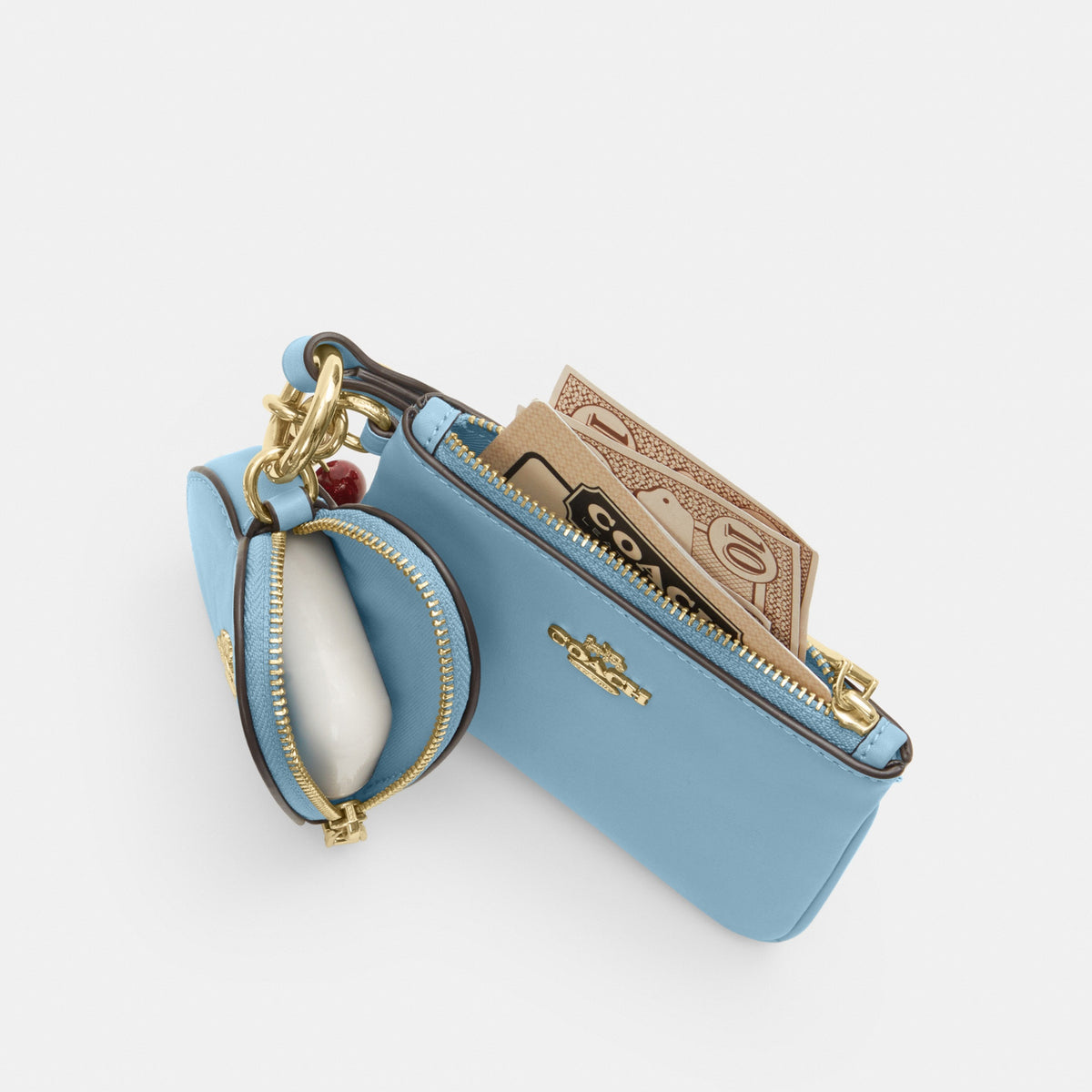 Wristlet And Heart Pouch With Charm