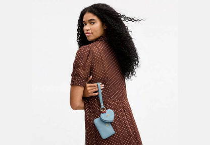 Wristlet And Heart Pouch With Charm