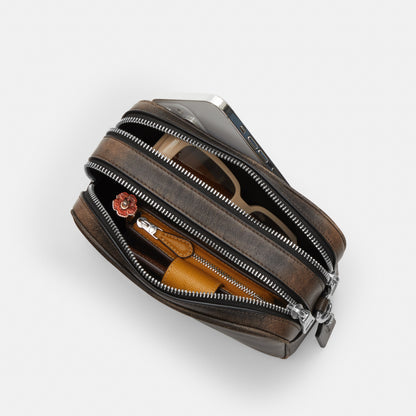 Mini Carey Crossbody Bag In Loved Leather