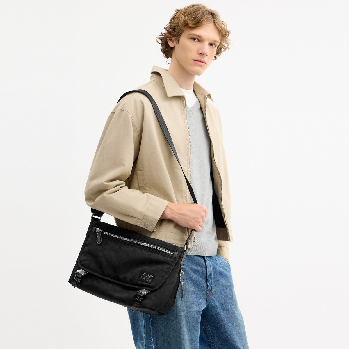 Lane Messenger In Signature Nylon
