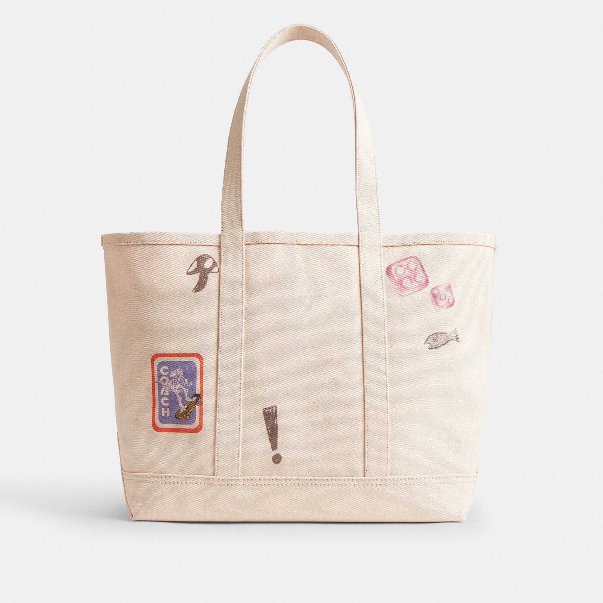 Utility Tote With Sketch Print