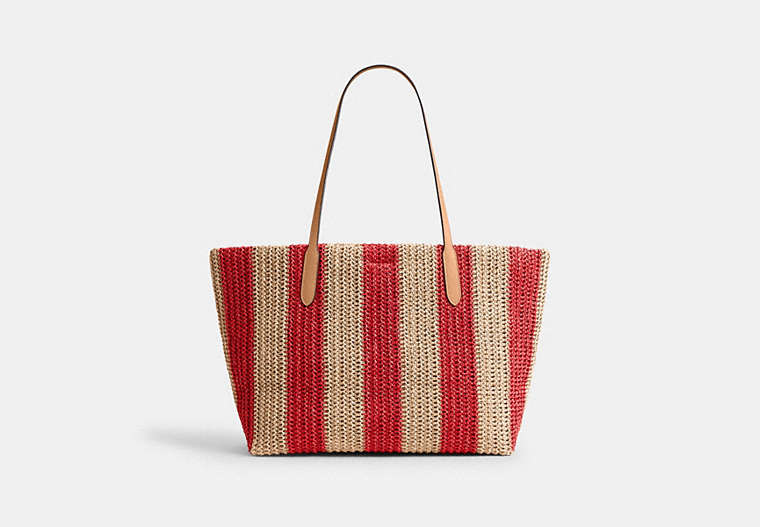 City Tote Bag With Stripes And Charm