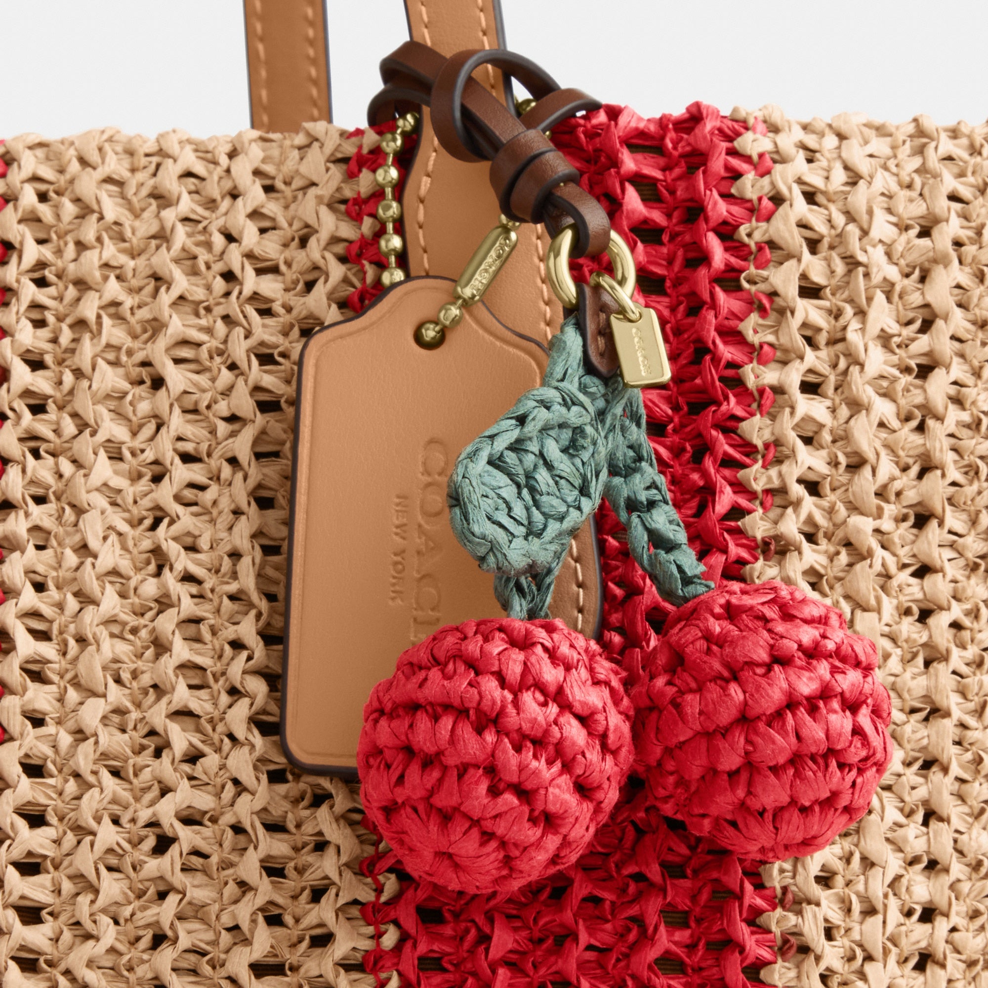 City Tote Bag With Stripes And Charm