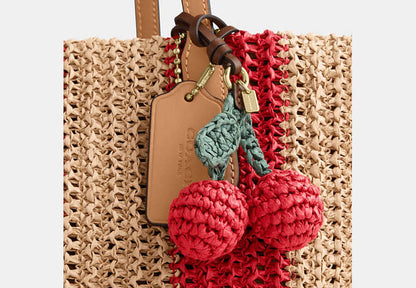 City Tote Bag With Stripes And Charm
