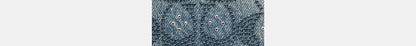 Essential Small Zip Around Card Case In Regenerative Cotton Denim With Crystal Signature