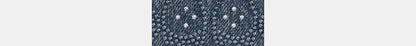 Essential Slim Card Case In Regenerative Cotton Denim With Crystal Signature