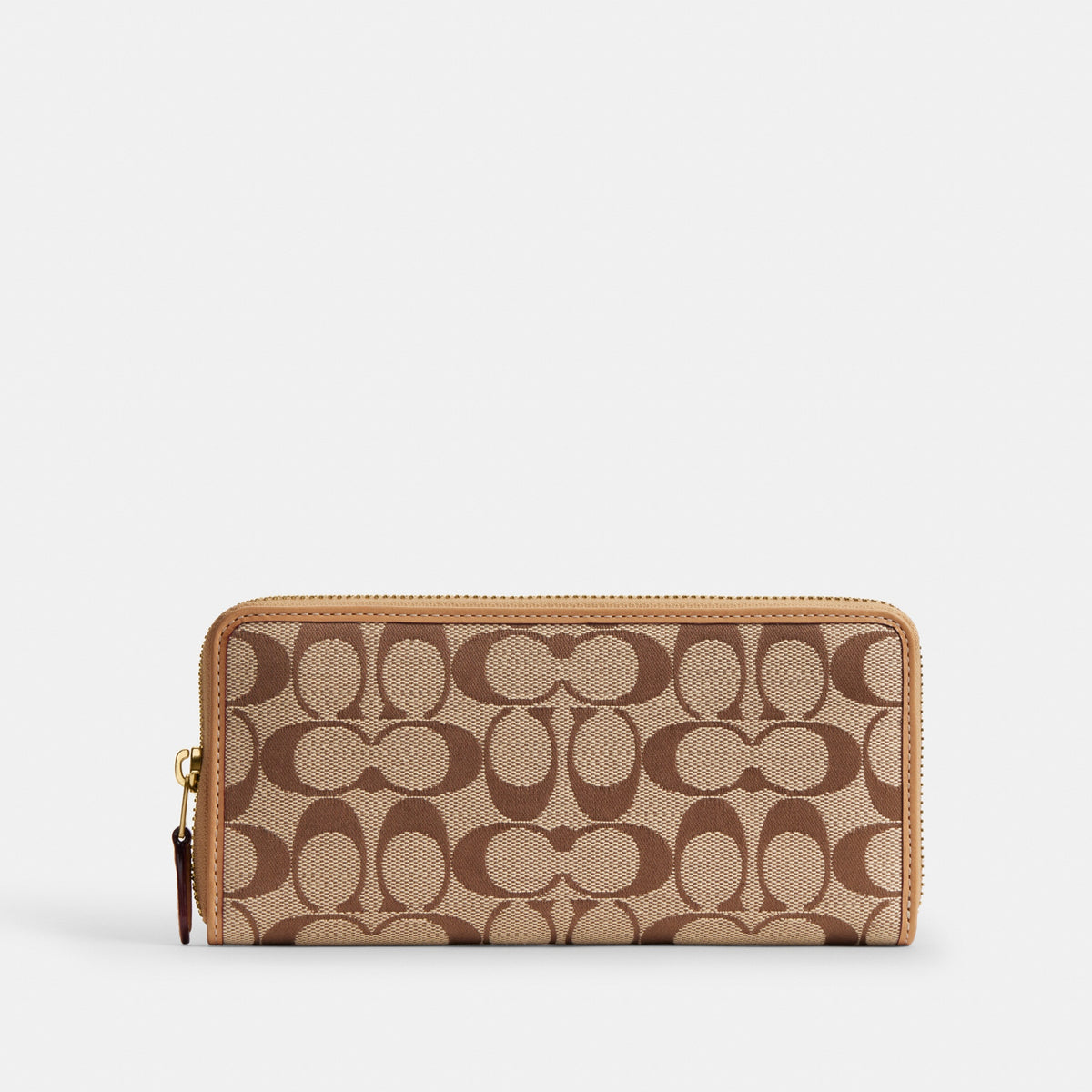 Essential Slim Accordion Zip Wallet In Signature Jacquard