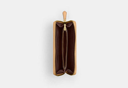 Essential Slim Accordion Zip Wallet In Signature Jacquard