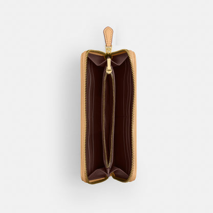 Essential Slim Accordion Zip Wallet In Signature Jacquard