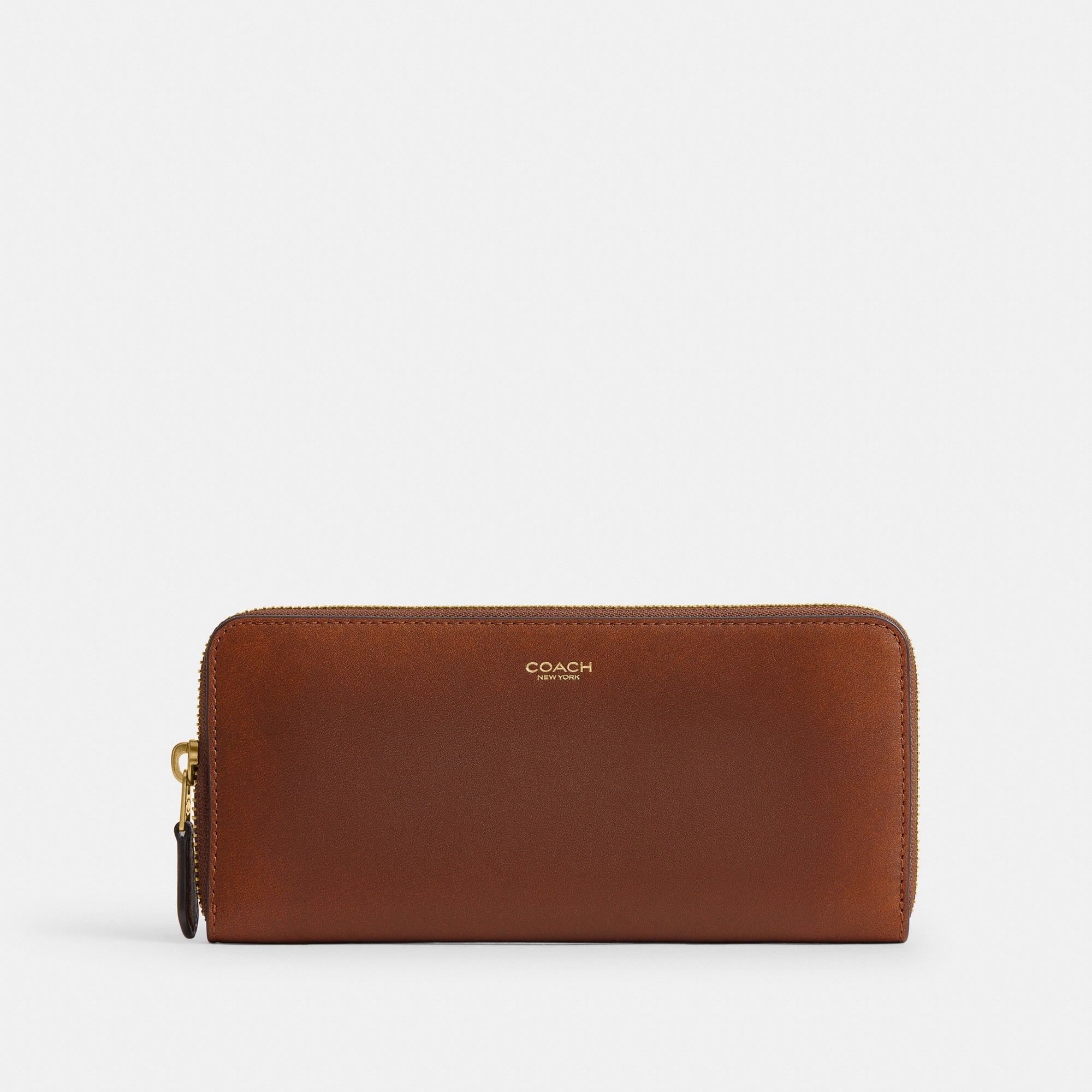 Slim Accordion Zip Wallet In Loved Leather